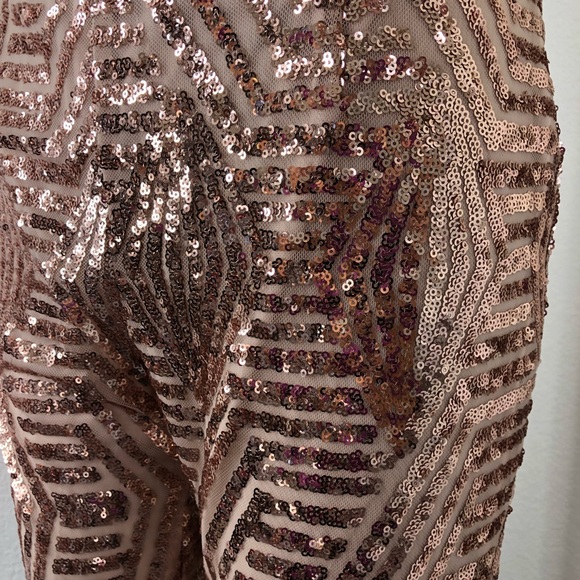 Nordstrom Soieblu Sequin Pant Draped Chiffon Jumpsuit - Picture 6 of 14